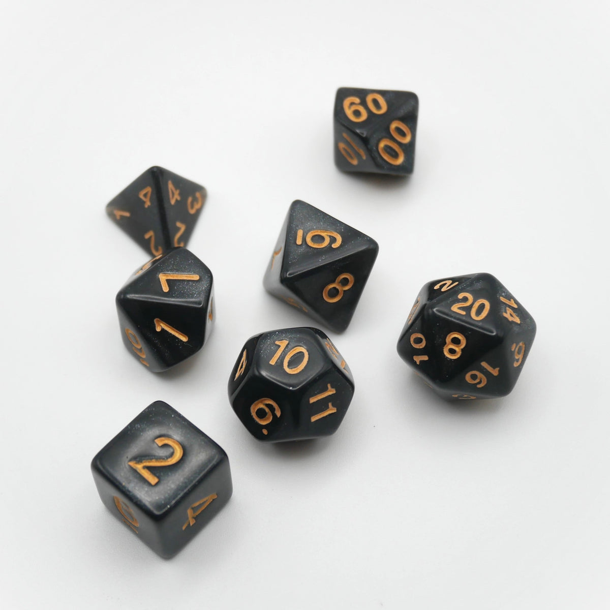 Onix's Core - 7 Piece DnD Dice Set | Acrylic RPG Gaming Dice — by D20 Collective