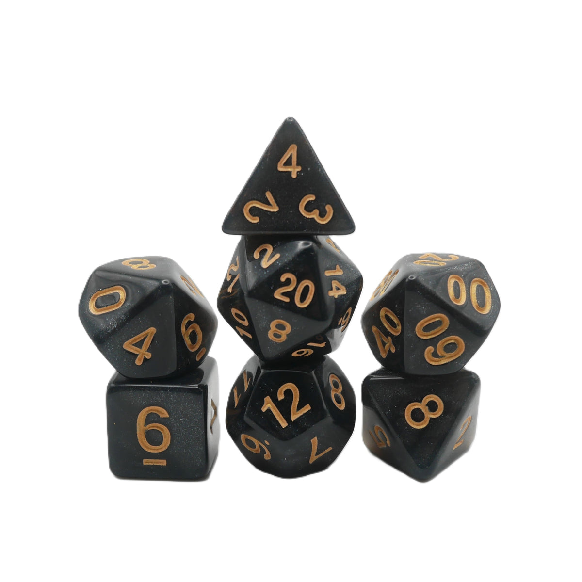 Onix's Core - 7 Piece DnD Dice Set | Acrylic RPG Gaming Dice — by D20 Collective