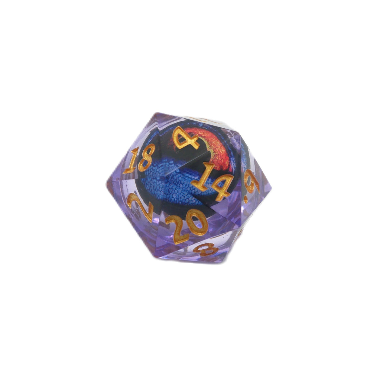 Owlbear's Eye - Giant D20 Moving Eye DnD Dice | Acrylic RPG Gaming Dice — by D20 Collective