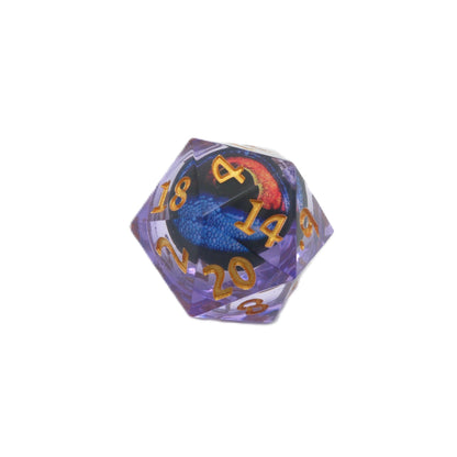 Owlbear's Eye - Giant D20 Moving Eye DnD Dice | Acrylic RPG Gaming Dice — by D20 Collective