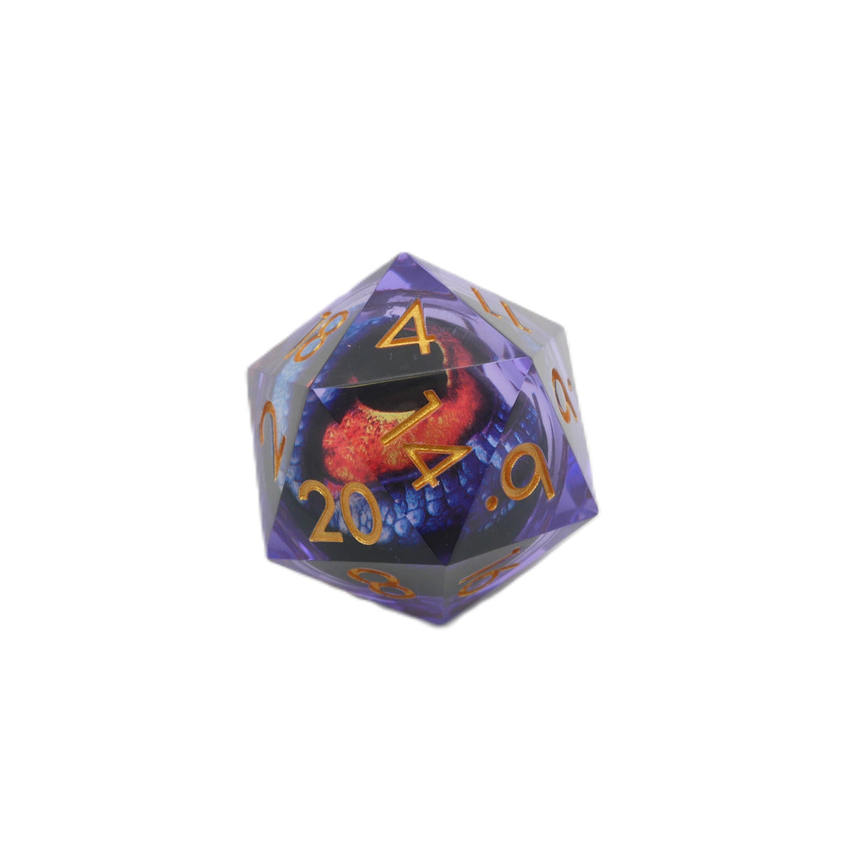 Owlbear's Eye - Giant D20 Moving Eye DnD Dice | Acrylic RPG Gaming Dice — by D20 Collective