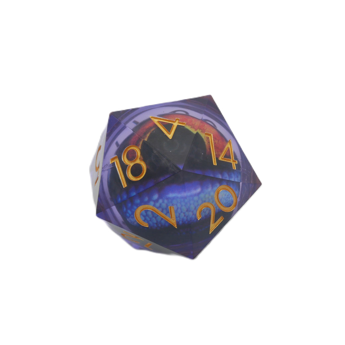 Owlbear's Eye - Giant D20 Moving Eye DnD Dice | Acrylic RPG Gaming Dice — by D20 Collective