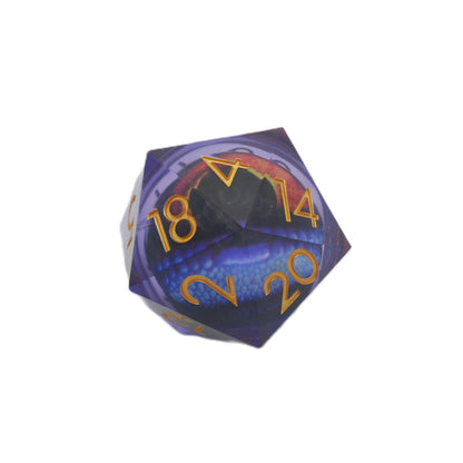 Owlbear's Eye - Giant D20 Moving Eye DnD Dice | Acrylic RPG Gaming Dice — by D20 Collective