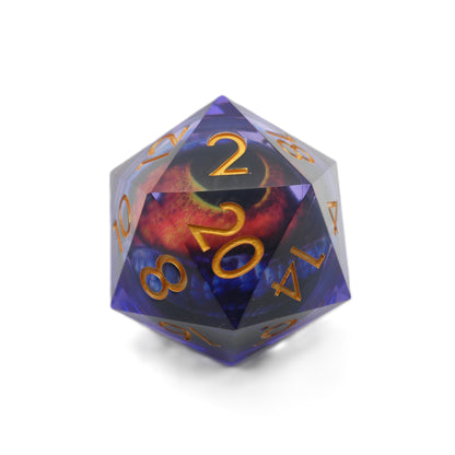 Owlbear's Eye - Giant D20 Moving Eye DnD Dice | Acrylic RPG Gaming Dice — by D20 Collective