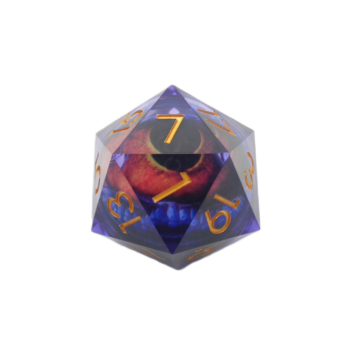 Owlbear's Eye - Giant D20 Moving Eye DnD Dice | Acrylic RPG Gaming Dice — by D20 Collective