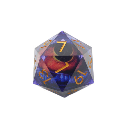 Owlbear's Eye - Giant D20 Moving Eye DnD Dice | Acrylic RPG Gaming Dice — by D20 Collective