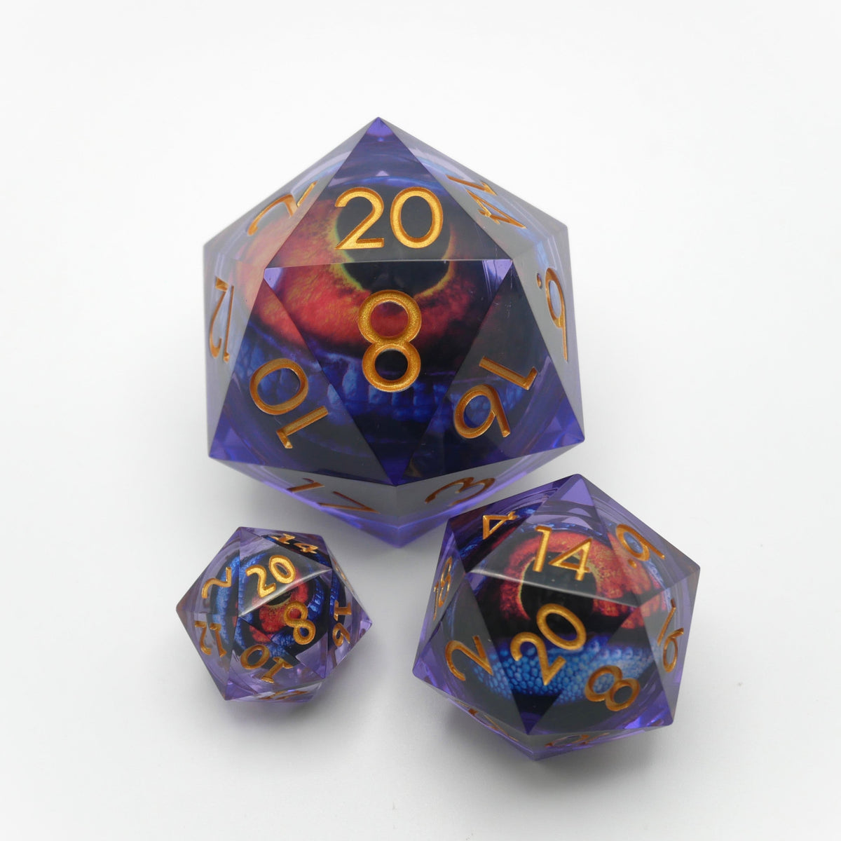 Owlbear's Eye - Giant D20 Moving Eye DnD Dice | Acrylic RPG Gaming Dice — by D20 Collective