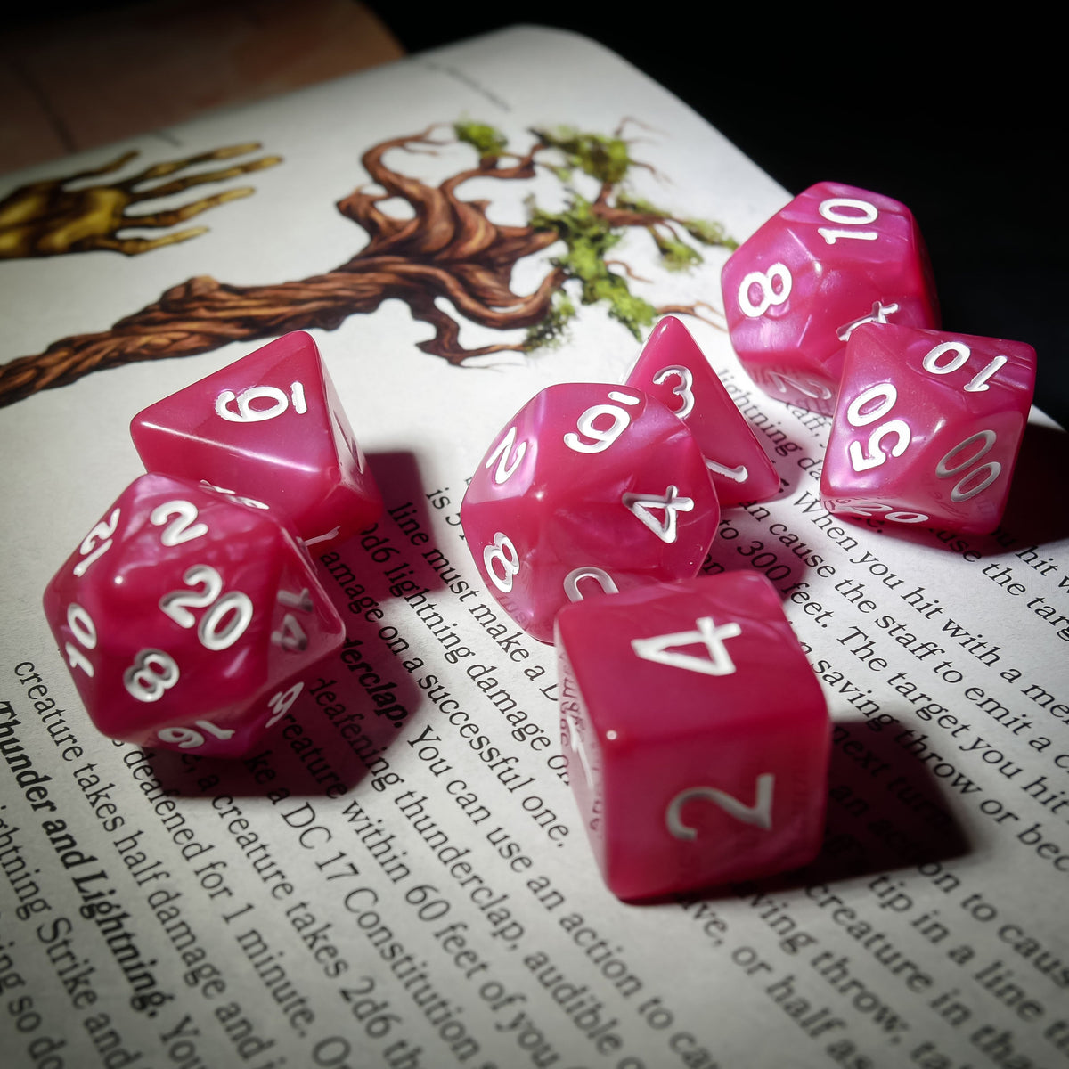 Rose Garden 7-Piece RPG Dice Set