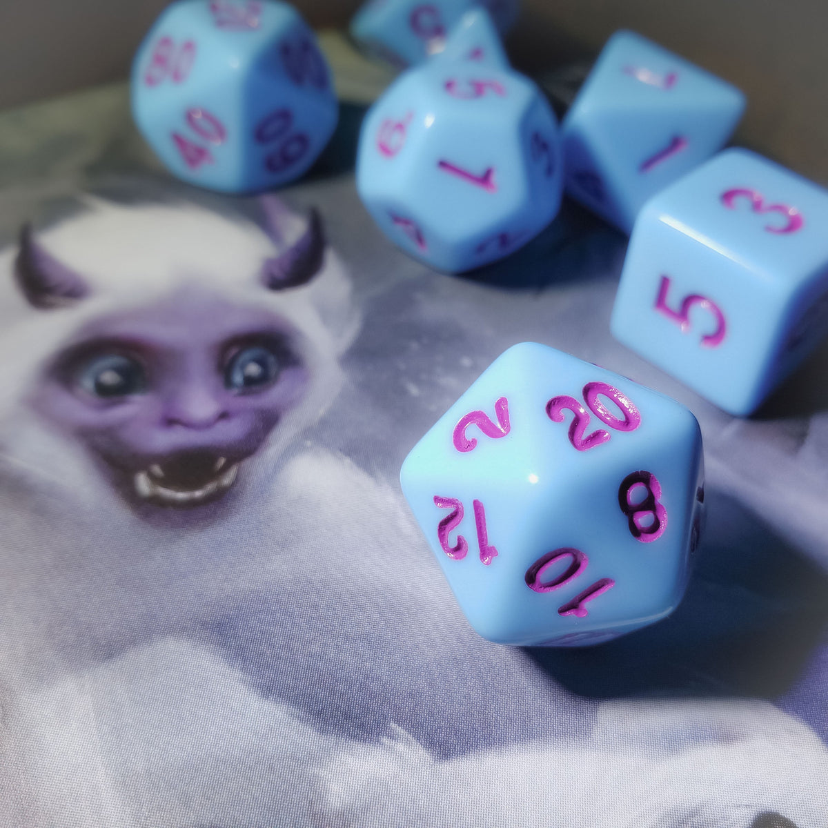 Bluebird 7-Piece RPG Dice Set — by D20 Collective
