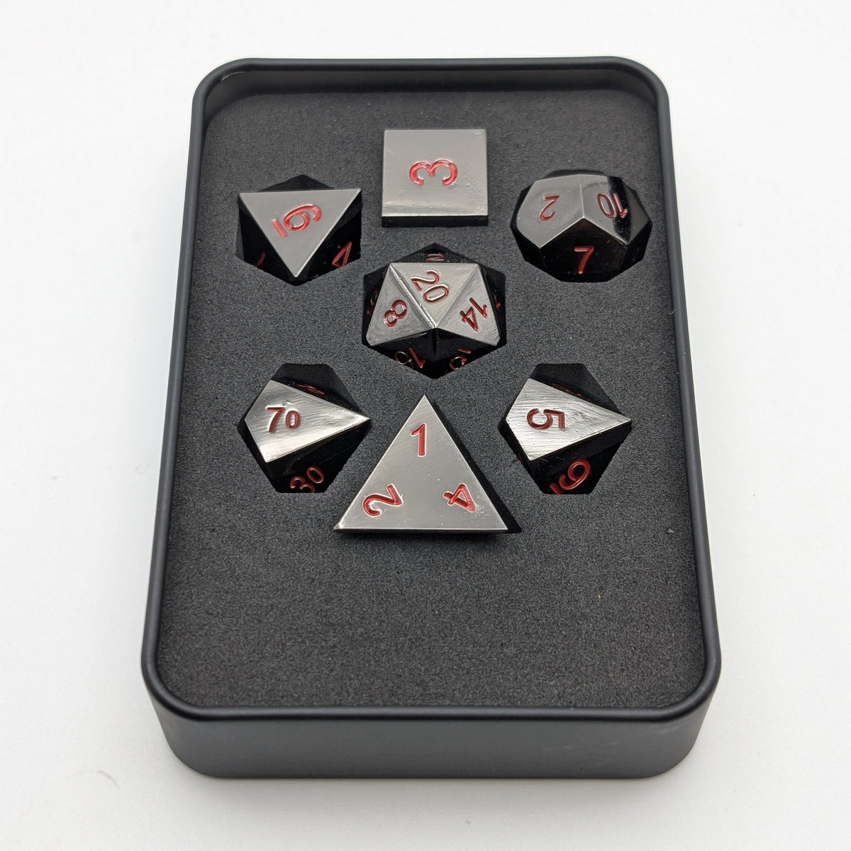 Ancient Passions - 7 Piece DnD Dice Set | Metal RPG Gaming Dice — by D20 Collective
