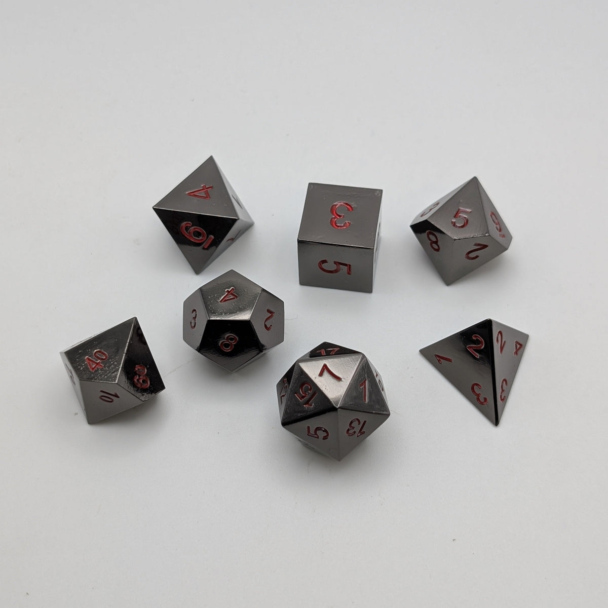 Ancient Passions - 7 Piece DnD Dice Set | Metal RPG Gaming Dice — by D20 Collective