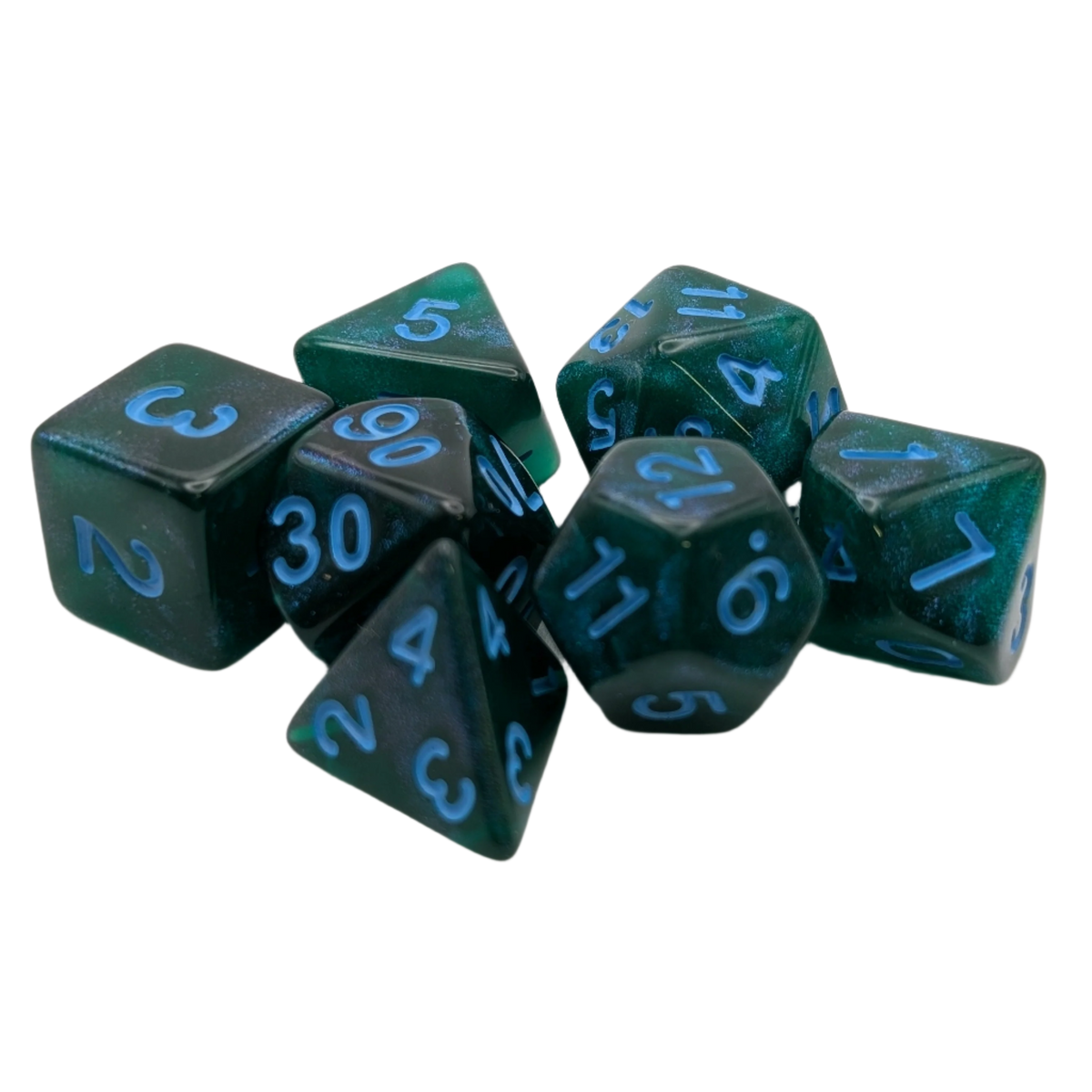 Lake Bottom 7-Piece RPG Dice Set