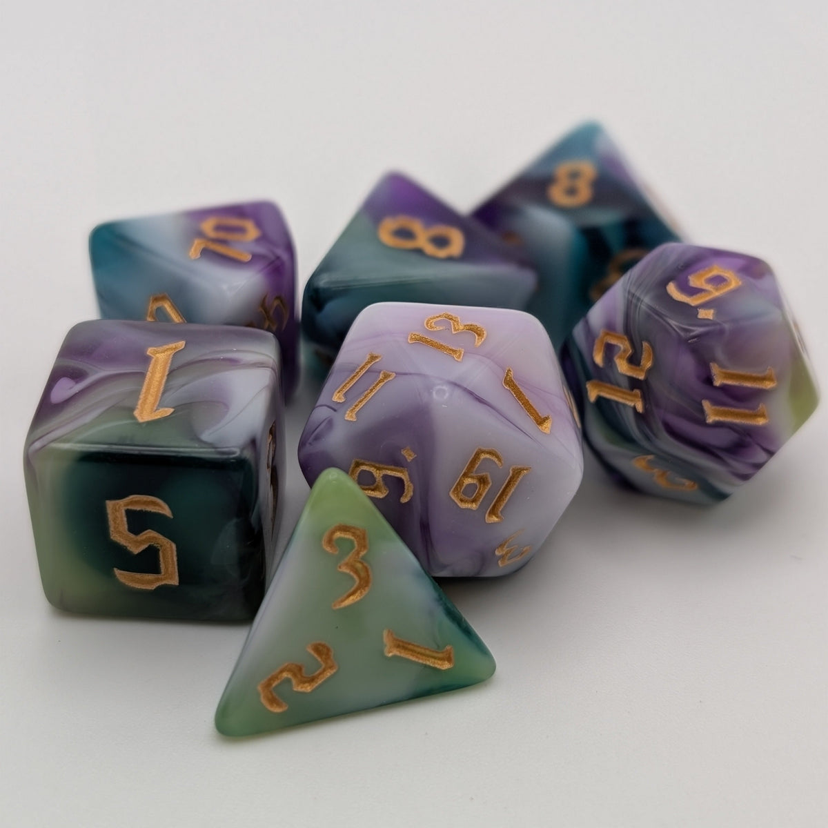 Siberian Iris 7-Piece RPG Dice Set