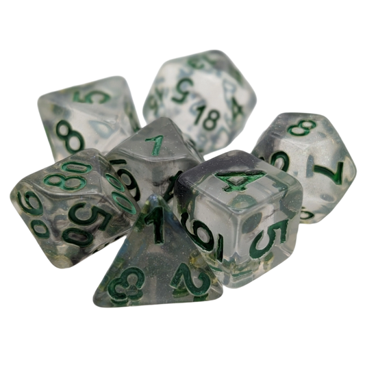 Shining Stars - 7 Piece DnD Dice Set | Acrylic RPG Gaming Dice — by D20 Collective