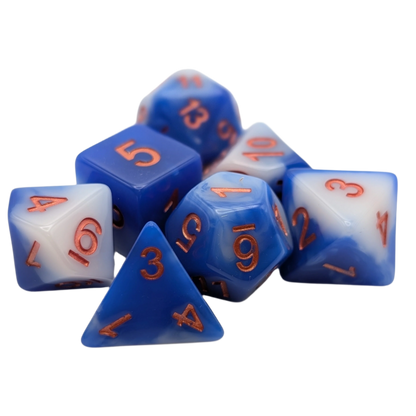 Sea and Sky- 7 Piece DnD Dice Set | Acrylic RPG Gaming Dice — by D20 Collective