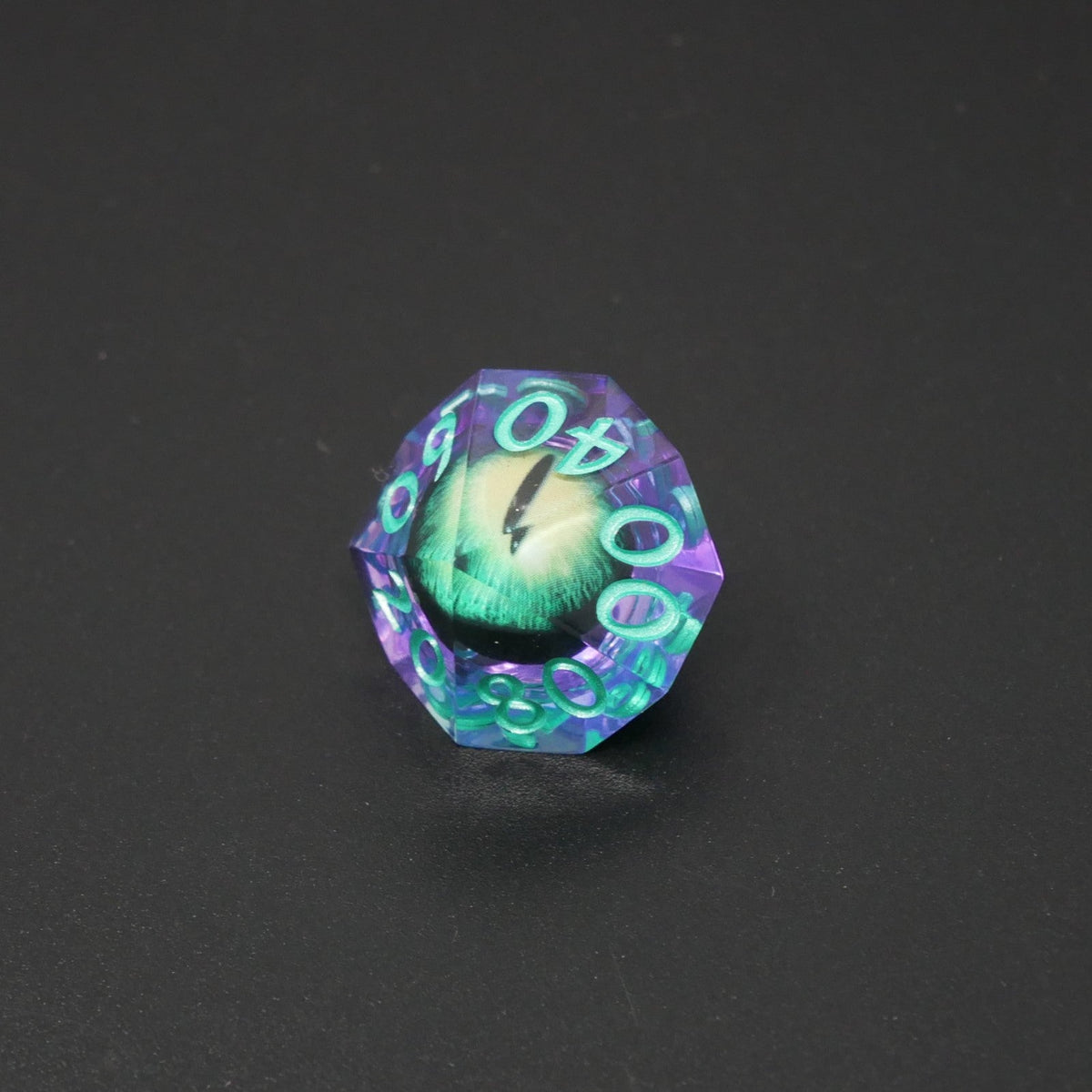 Remorhaz's Eye |  7 Piece Moving Eye DnD Dice Set | Acrylic RPG Gaming Dice