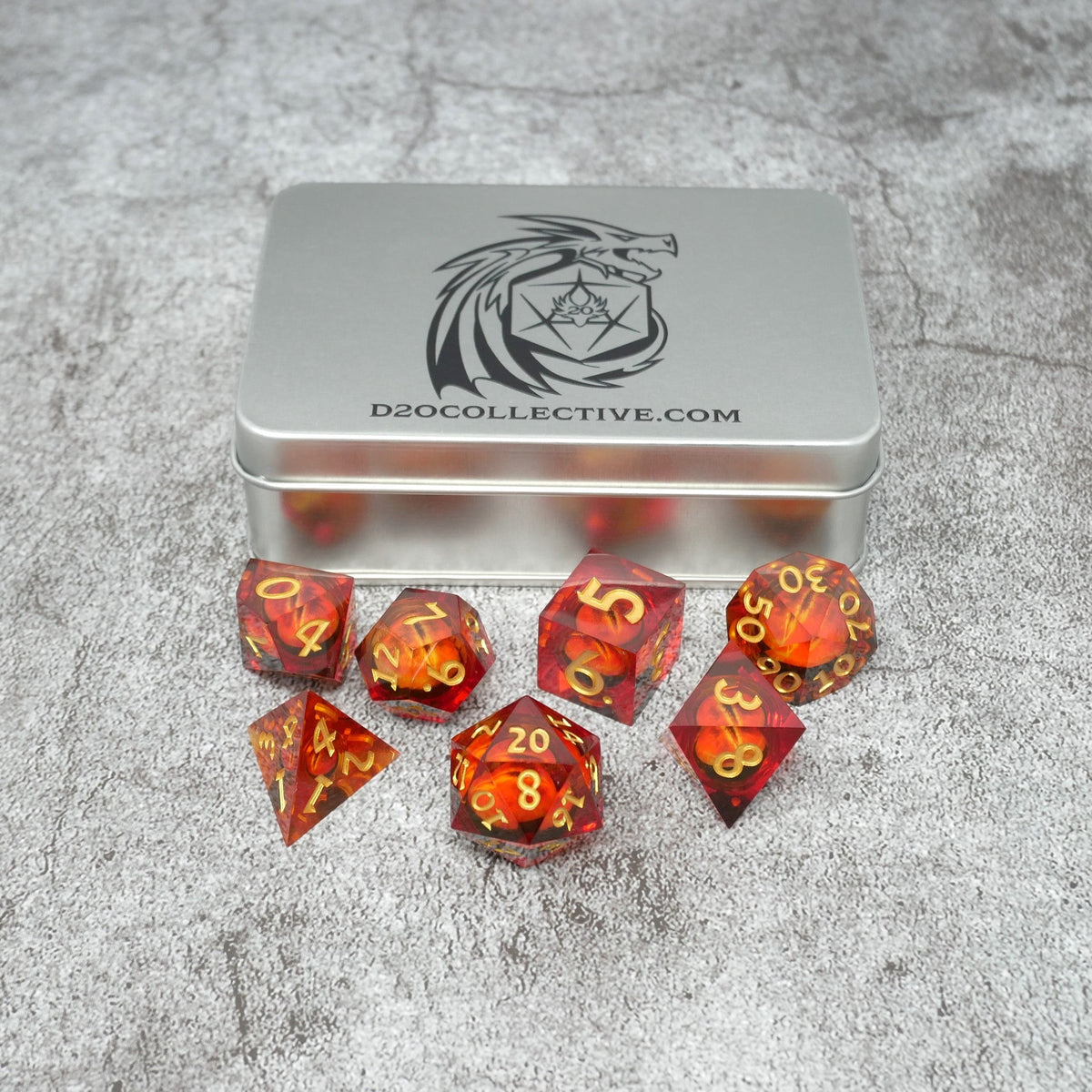 Sauron's Eye 7-Piece RPG Dice Set
