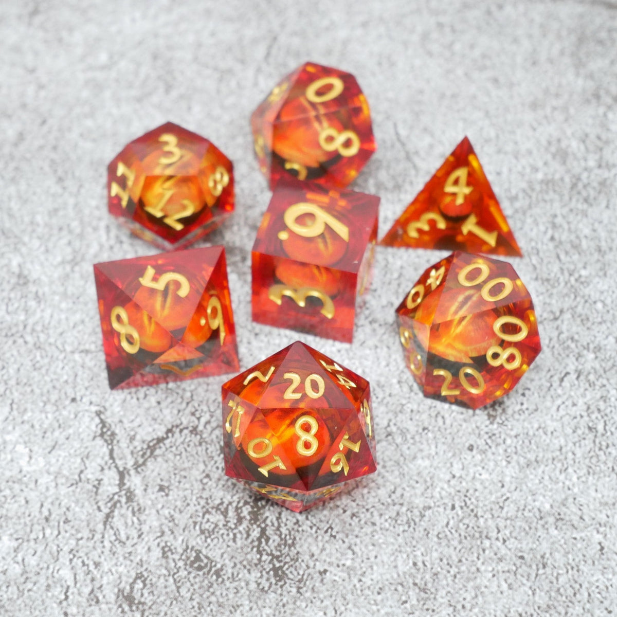 Sauron's Eye 7-Piece RPG Dice Set