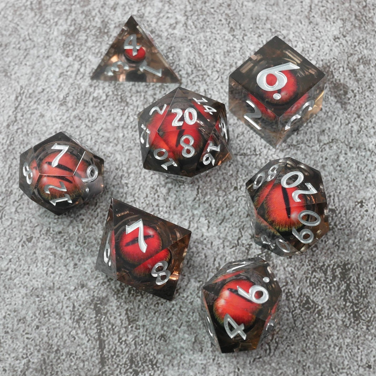 Smaug's Eye 7-Piece RPG Dice Set