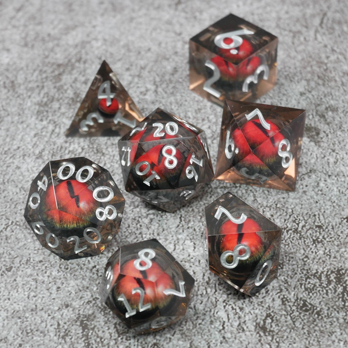 Smaug's Eye 7-Piece RPG Dice Set