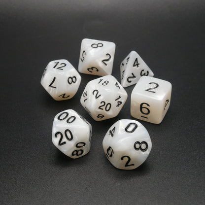 Snowy Owl - 7 Piece DnD Dice Set | Acrylic RPG Gaming Dice — by D20 Collective