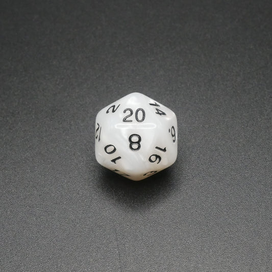 Snowy Owl - 7 Piece DnD Dice Set | Acrylic RPG Gaming Dice — by D20 Collective