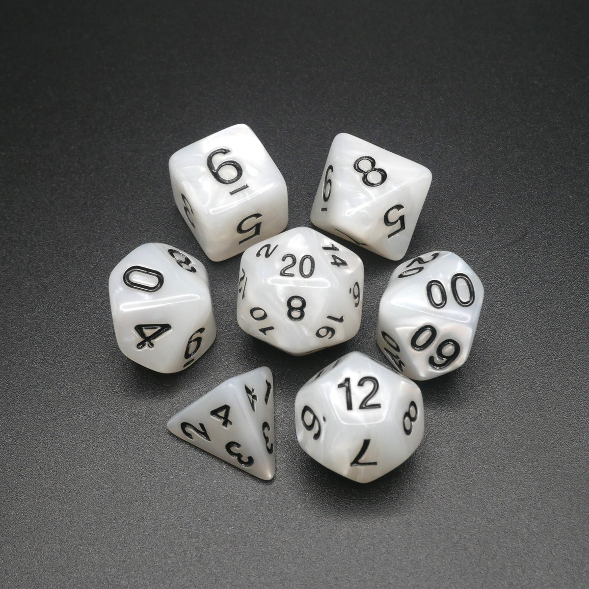 Snowy Owl - 7 Piece DnD Dice Set | Acrylic RPG Gaming Dice — by D20 Collective