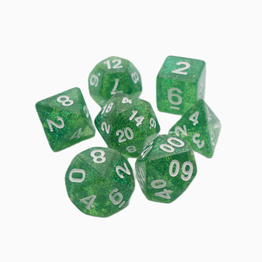 Spearmint Drop 7-Piece RPG Dice Set