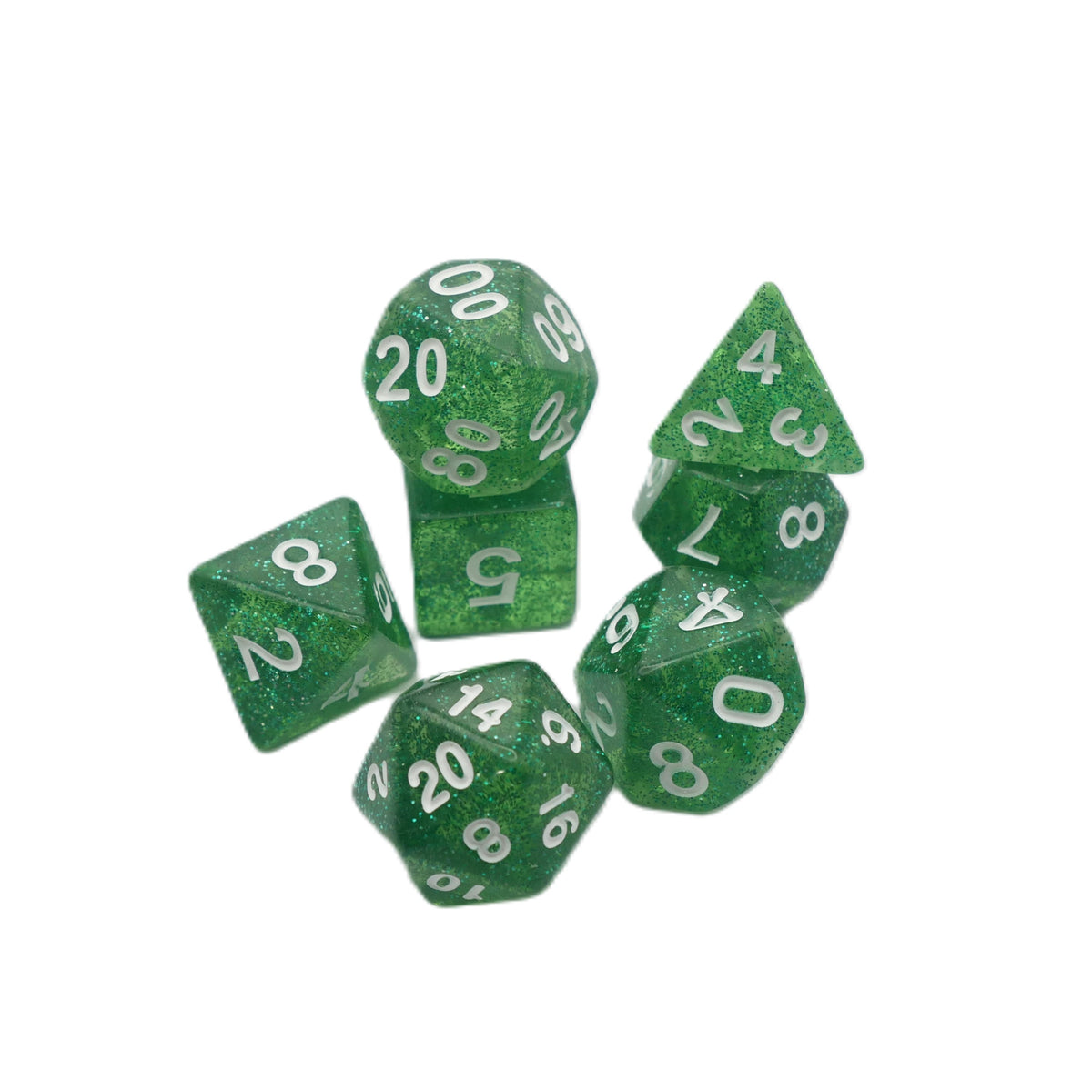 Spearmint Drop 7-Piece RPG Dice Set