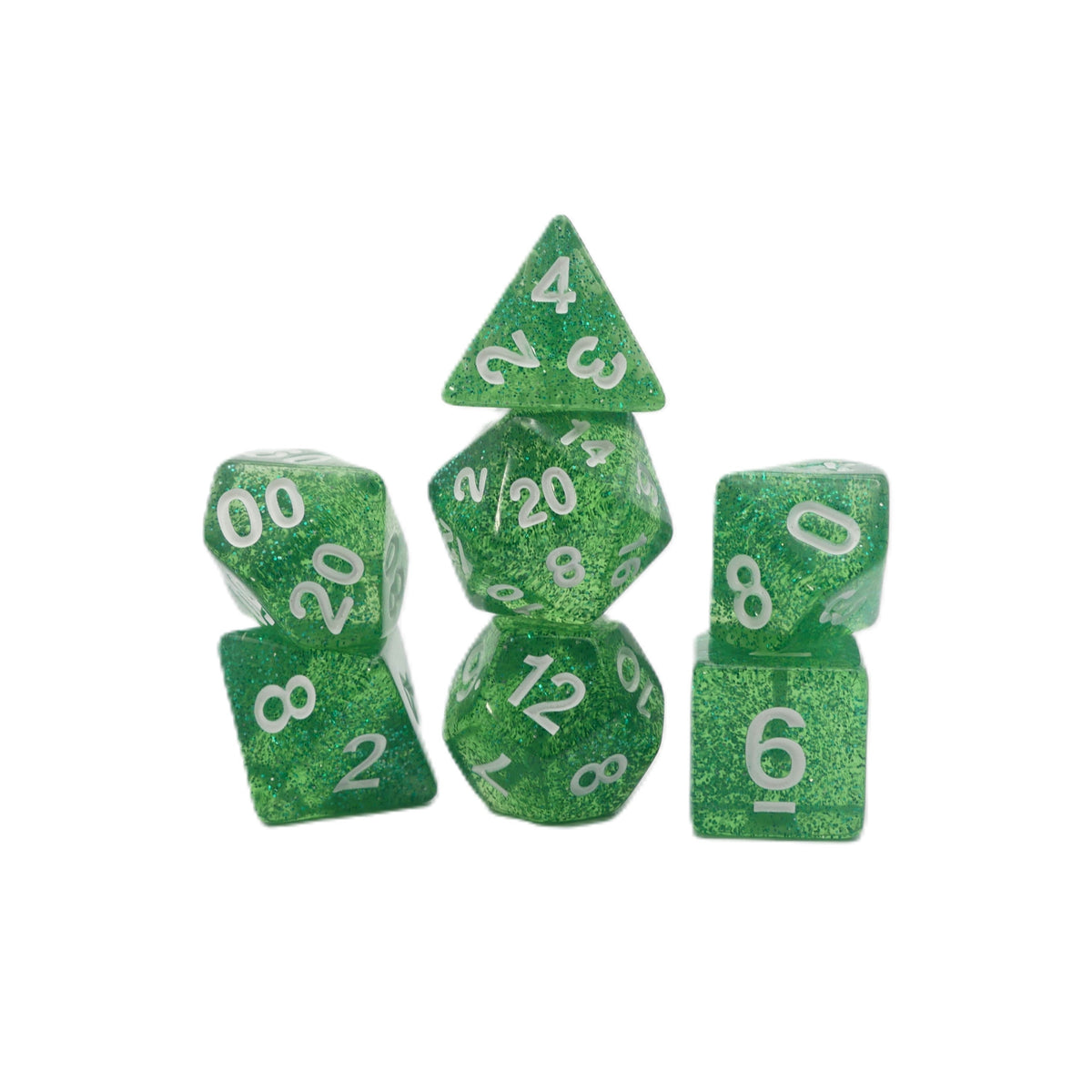 Spearmint Drop 7-Piece RPG Dice Set