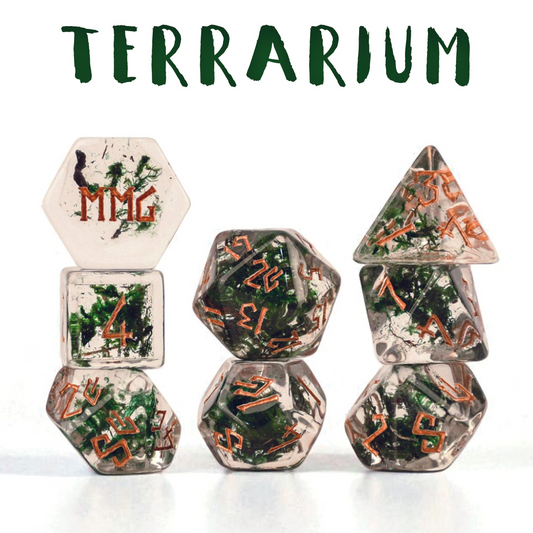 Terrarium 8-Piece Resin RPG Dice Set