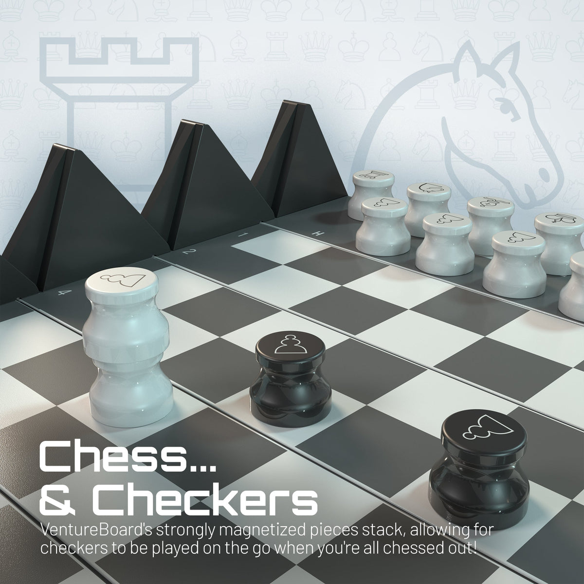 VentureBoard Mini Chess — Noir Edition