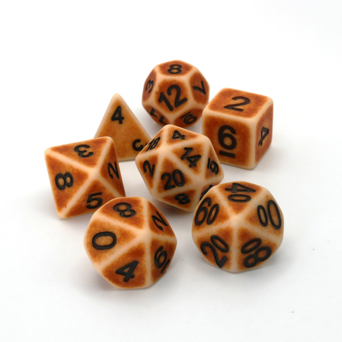 Ancient Bone 7-Piece RPG Dice Set — by D20 Collective