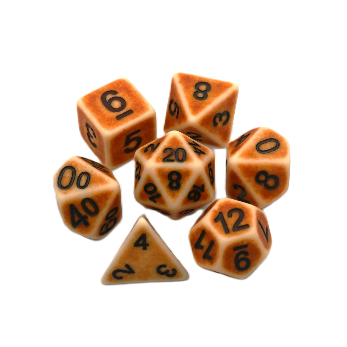 Ancient Bone 7-Piece RPG Dice Set — by D20 Collective