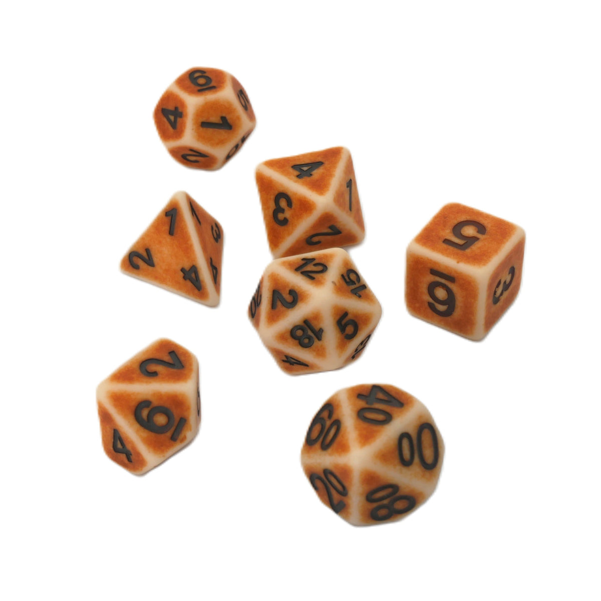 Ancient Bone 7-Piece RPG Dice Set — by D20 Collective