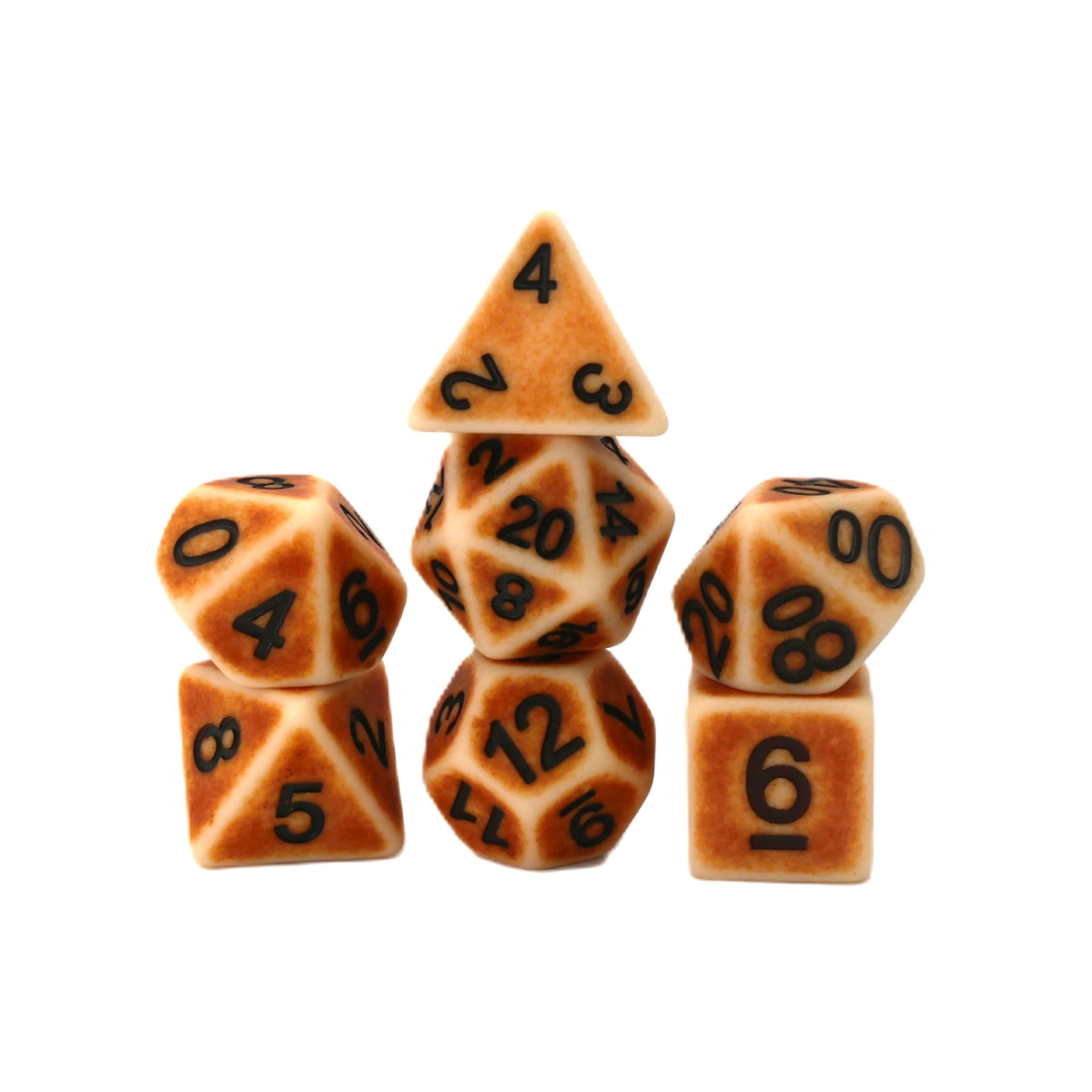 Ancient Bone 7-Piece RPG Dice Set — by D20 Collective