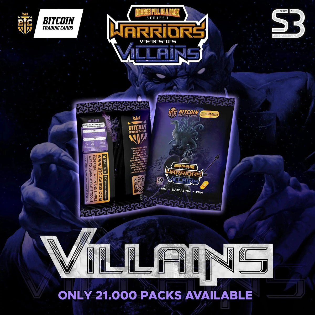 S3 Warriors vs Villains Booster Pack