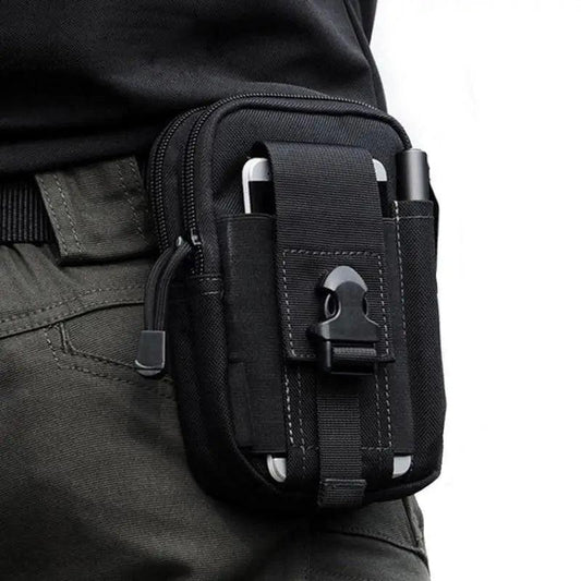 STEVVEX Black Tactical Waist Pack