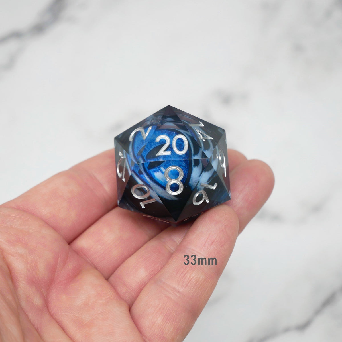 Blue Slaadi's Eye Giant D20