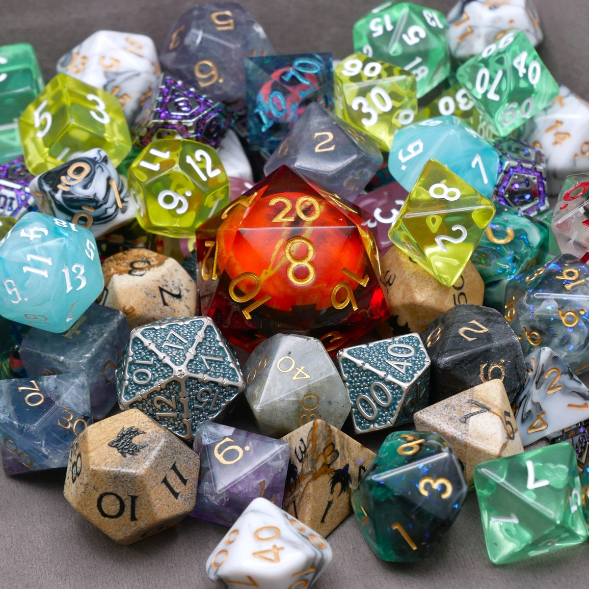 Mystery Liquid Bundle - 3 Liquid Core + 14 pc Set + 1 RPG Accessory — by D20 Collective