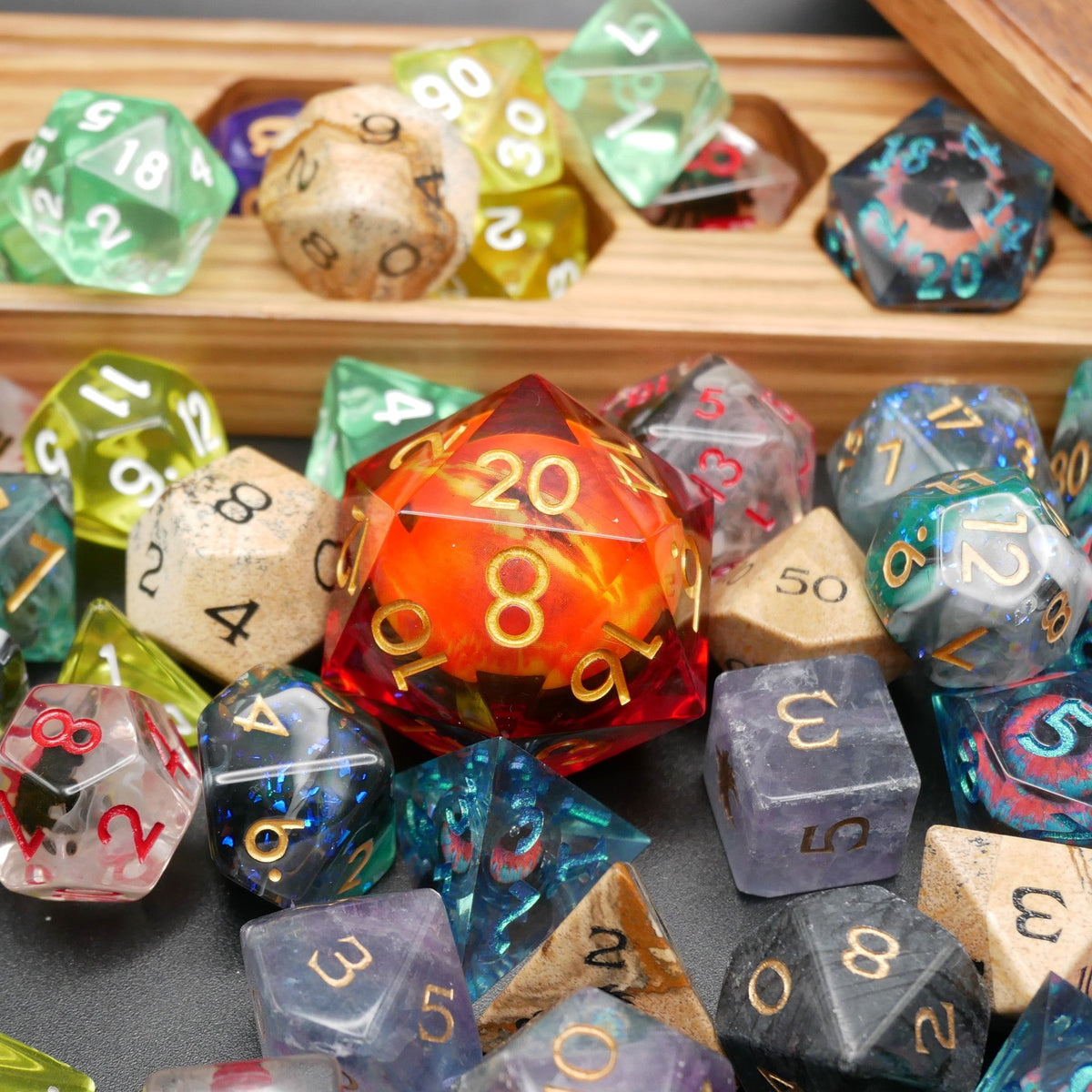 Mystery Liquid Bundle - 3 Liquid Core + 14 pc Set + 1 RPG Accessory — by D20 Collective