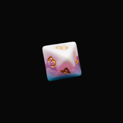 Creamsicle of Doom - 7 Piece DnD Dice Set | Acrylic RPG Gaming Dice — by D20 Collective