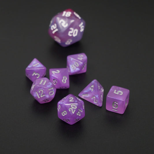 Fairy Spirit - 7 Piece DnD Dice Set | Mini Acrylic RPG Gaming Dice