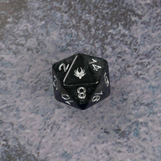 Forgotten Sapphire - 7 Piece DnD Dice Set | Acrylic RPG Gaming Dice