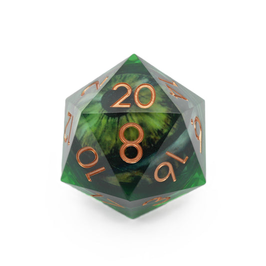 Green Slaadi's Eye Giant D20