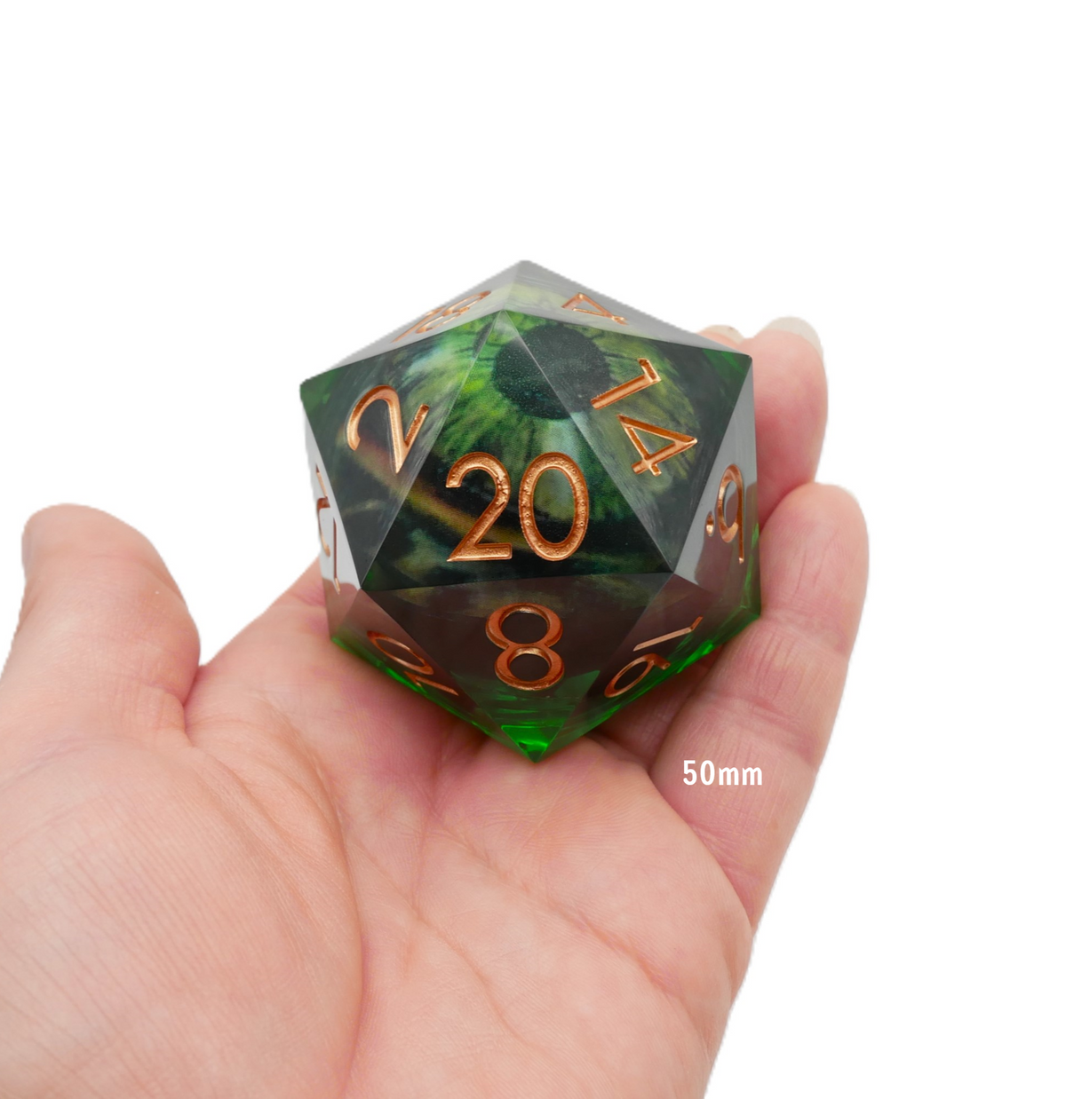 Green Slaadi's Eye Giant D20