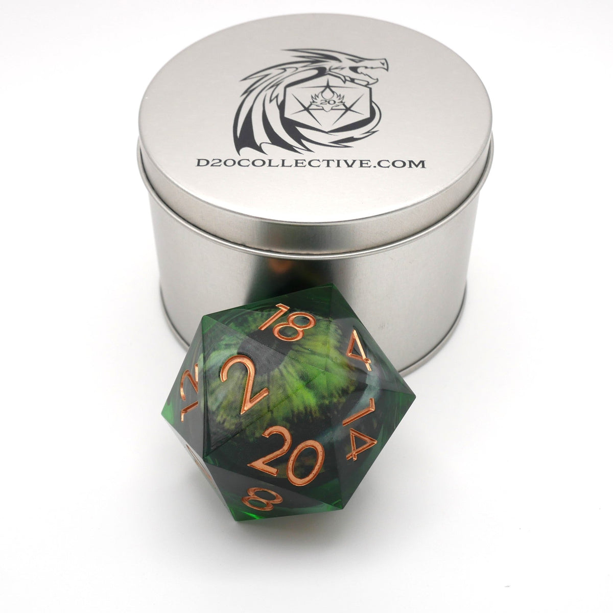 Green Slaadi's Eye Giant D20
