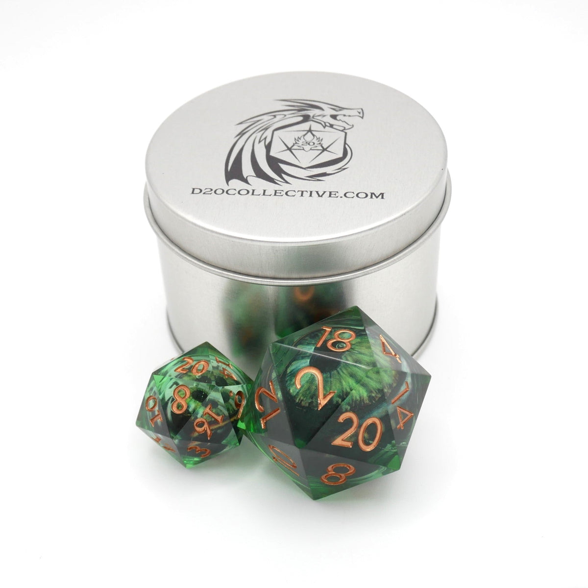 Green Slaadi's Eye Giant D20