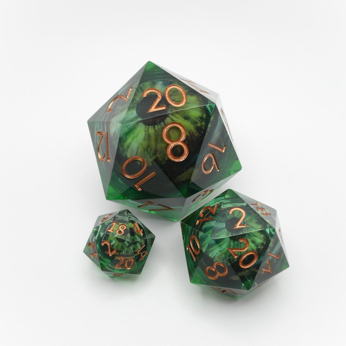 Green Slaadi's Eye Giant D20