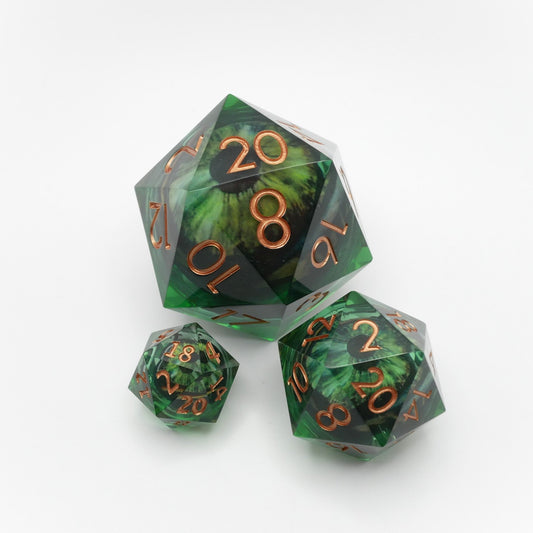 Green Slaadi's Eye Giant D20